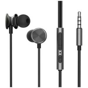 Joyroom Earphone Wired, In-Ear Headphones with Remote and Microphone, 3.5mm Jack, Dark Gray (JR-EW03)