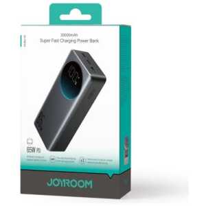 Joyroom Power Bank with Digital Display, C+C+U, PD 65W, 30000 mAh with Type-C to Typle-C cable (1,20m) Black (JR-PBF04)