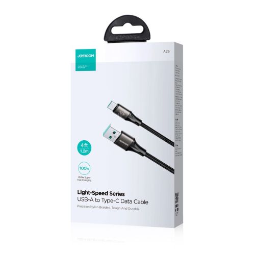 Joyroom Light-Speed Series Cable USB - Type-C, 100W, 1.2m, Black (S-A25)