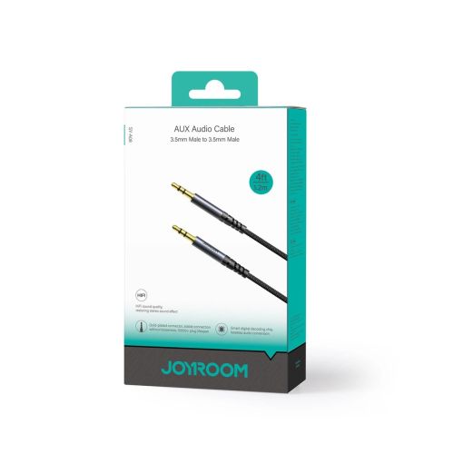 Joyroom Audio Cable Stereo, 3.5 mm Mini Jack, 1.2m, Black (SY-A08) - Image 2