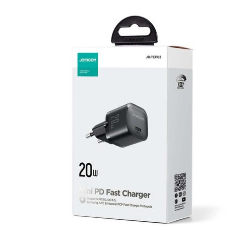 Joyroom Travel Charger Mini Type-C, PD 20W, Black (JR-TCF02) - Image 2