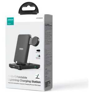 Joyroom Charging Station 4-in-1 for Apple iPhone (7.5W), AirPods (5W), Apple Watch (2.5W) + Lightning+Lightning+U, PD 5W, Black (JR-WQS02)