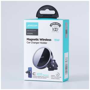 Joyroom Car Mount Wireless Charger MagSafe Clamp Holder (Air Outlet Verison) 4.5-6.7 inch, 15W, Black (JR-ZS240-AIR)