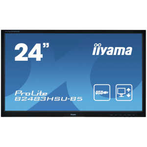 IIYAMA used οθόνη B2483HSU LED, 24" 1920x1080, VGA/DVI/DisplayPort, χωρίς βάση, Grade B