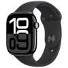 Apple Watch Series 10 GPS 42mm Jet Black Alu Case, Black Sport Band S/M EU MWWE3