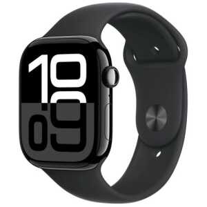Apple Watch Series 10 GPS 42mm Jet Black Alu Case, Black Sport Band S/M EU MWWE3