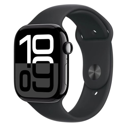 Apple Watch Series 10 GPS 42mm Jet Black Alu Case, Black Sport Band S/M EU MWWE3