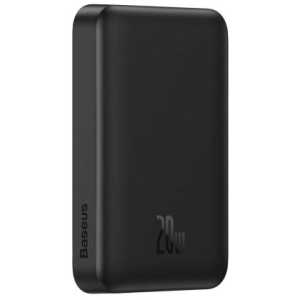 Baseus Power Bank Magnetic Mini Wireless Fast charging (With Xiaobai Type-C to Type-C 60W(20V/3A) 0.5m) MagSafe 15W / PD 20W, 10000 mAh, Black (PPCX070001)
