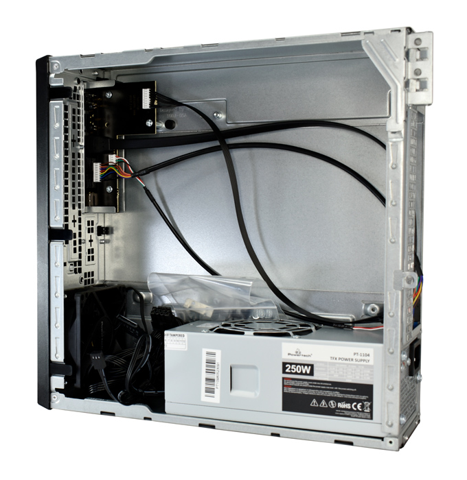 POWERTECH PC Case PT-1098 με 250W PSU, Mini-ITX, 280x93x290mm, μαύρο - Image 3