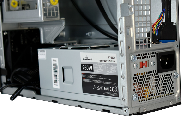 POWERTECH PC Case PT-1098 με 250W PSU, Mini-ITX, 280x93x290mm, μαύρο - Image 4