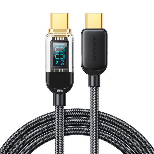 Joyroom Type-C - Type-C Data Cable 100W, 1.2m with Digital Display, Black (S-CC100A4) - Image 3