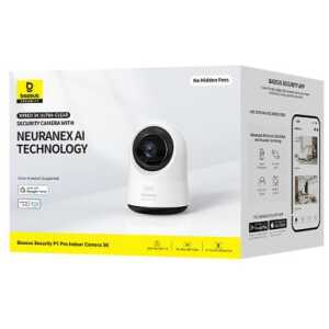 Baseus Security Camera Indoor P1 Pro, 3K, 5MP, (EU Version) White EU (S0TV022132)
