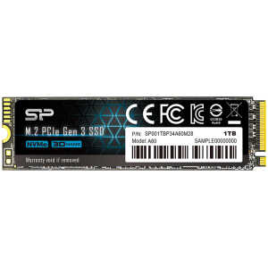 SILICON POWER SSD PCIe Gen3x4 P34A60 M.2 2280, 1TB, 2.200-1.600MB/s