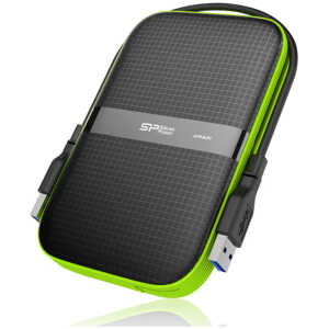 SILICON POWER εξωτερικός HDD Armor A60, 2TB, USB 3.2, πράσινος
