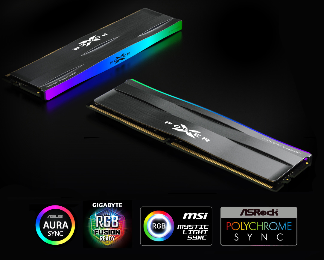 SILICON POWER μνήμη DDR4 UDIMM XPOWER Zenith 2x 16GB, RGB, 3200MHz, CL16 - Image 2