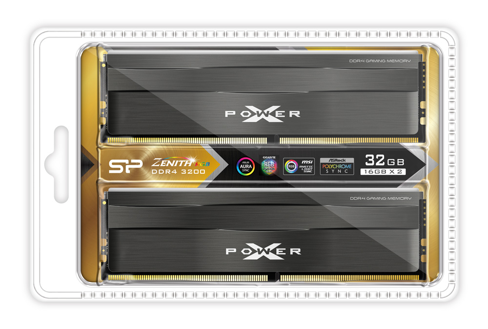 SILICON POWER μνήμη DDR4 UDIMM XPOWER Zenith 2x 16GB, RGB, 3200MHz, CL16 - Image 4