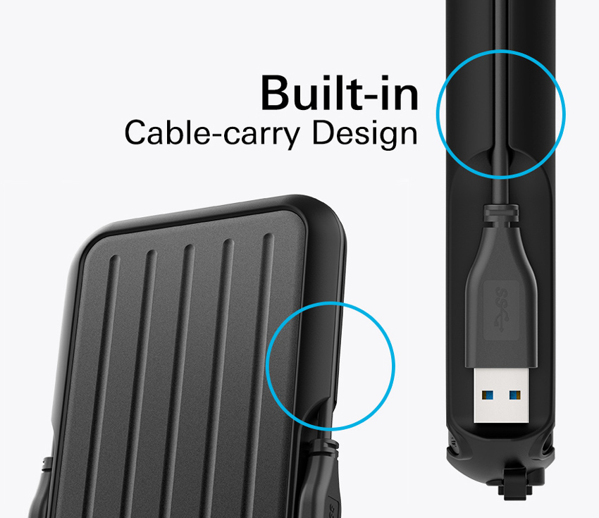 SILICON POWER εξωτερικός HDD Armor A66, 4TB, USB 3.2, μαύρος - Image 3