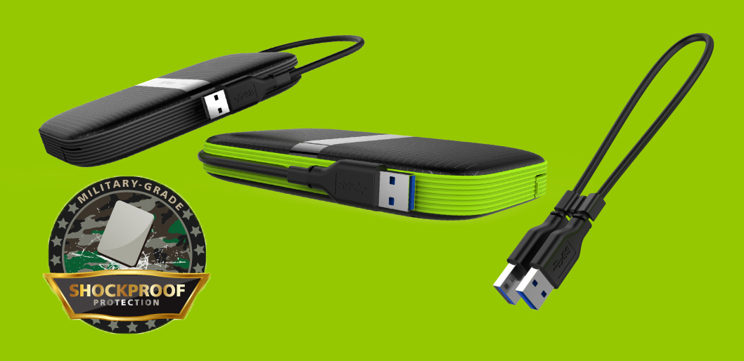 SILICON POWER εξωτερικός HDD Armor A60, 4TB, USB 3.2, μαύρος - Image 2