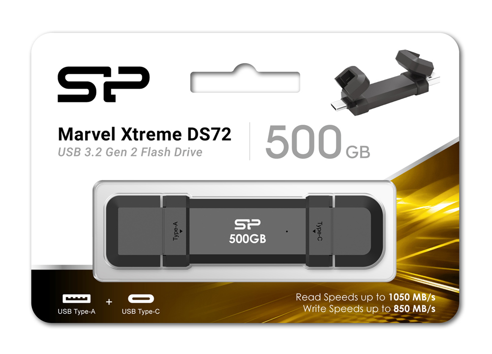 SILICON POWER εξωτερικός SSD Marvel Xtreme DS72, USB-C/USB 3.2, 500GB, μαύρο - Image 5