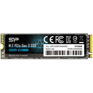 SILICON POWER SSD PCIe Gen3x4 P34A60 M.2 2280, 512GB, 2.200-1.600MB/s