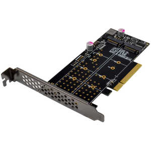 POWERTECH κάρτα επέκτασης PCIe x8 σε 2x M.2 M Key NVMe ST573