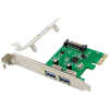POWERTECH κάρτα επέκτασης PCIe σε 2x USB 3.0 ST624, ASM1042