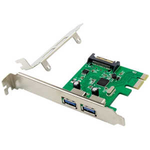 POWERTECH κάρτα επέκτασης PCIe σε 2x USB 3.0 ST624, ASM1042