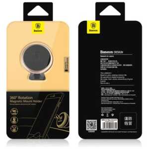 Baseus Car Mount Magnetic Car Dashboard Phone Holder 360 Degree, Silver (SUCX140012)