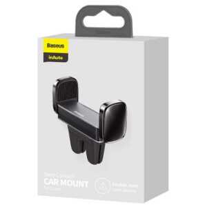 Baseus Car Mount Steel Cannon Air Outlet 360 degree rotation, Horizontal / Vertical Aluminum+ABS Black (SUGP-01)