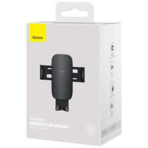 Baseus Car Mount Metal Age II Gravity on the vertical and horizontal ventilation grill Black (SUJS000001)