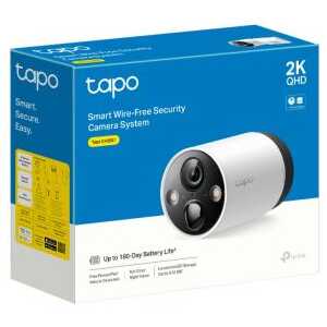 TP-Link Camera Tapo C420S1 Wireless Outdoor Security, 2K QHD, AI, Night Vision, White EU