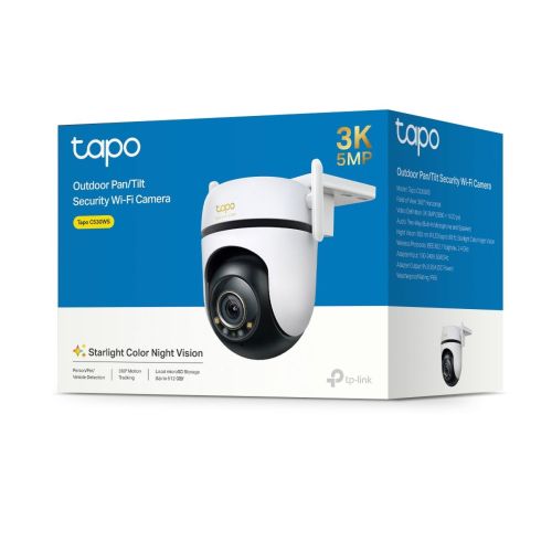 TP-Link Camera Tapo C530WS Wi-Fi Outdoor Pan/Tilt Security 3K 5MP, Night Vision, White EU