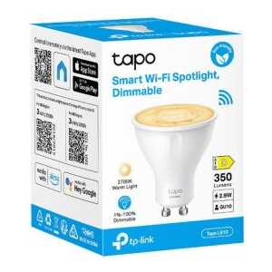 TP-Link Smart Spotlight Tapo L610 , Wi-Fi, GU10, 2.9W, Dimmable, White EU