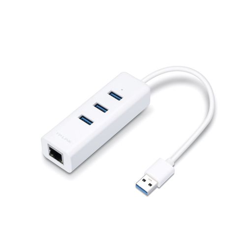 TP-Link Network Adapter Cable UE330 USB to 3 x USB 3.0 and Ethernet RJ45, 1000Mb/s, White EU - Image 3