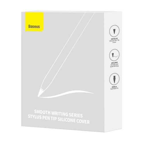 Baseus Tablet Tool Pen Replaceble Silicone Tips (12 pcs) for Stylus Pen (Soft), White (ARBJ020002) - Image 2