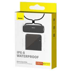 Baseus AquaGlide Universal Waterproof Case IPX8 up to 7.2 inch Phone, Black/ Transparent (BS-PC029)