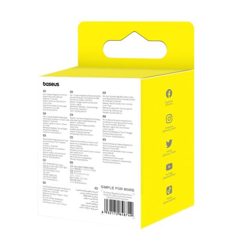 Baseus Car Mount Magnetic Car Phone Holder (Air Vent) 360 Degree with Cable clip, Silver (C40141201S13-00) - Image 3