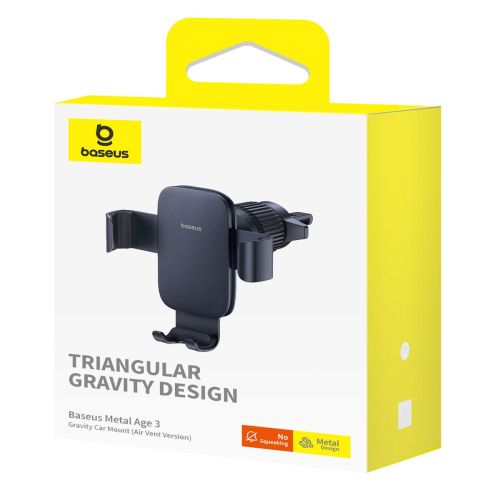 Baseus Car Mount Metal Age III Gravity (Air Vent Version) Black (C40467600111-01)