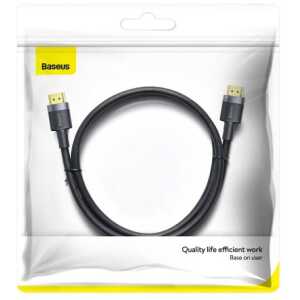 Baseus Video cable Cafule 4KHDMI Male To 4K HDMI Male, 2m, Black (CADKLF-F01) - ONLY BOX DAMAGE