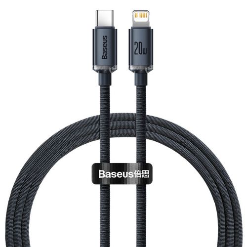 Baseus Type-C - Lightning cable, Crystal Shine Series Fast Charging Data Cable 20W 1.2m Black (CAJY000201) - Image 3