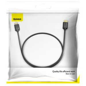 Baseus Video Cable High definition Series HDMI To HDMI 4K 60 Hz, 3D HDR, 18 Gbps, 1m Black (CAKGQ-A01)