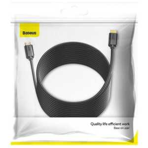 Baseus Video Cable High definition Series HDMI To HDMI 4K 30 Hz, 3D HDR, 18 Gbps, 8 m black (CAKGQ-E01)