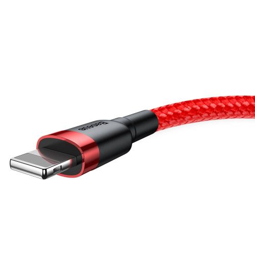 Baseus Lightning Cafule Cable 2A, 3m Red/ Black (CALKLF-R09) - Image 3