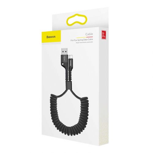 Baseus Lightning Fish eye Spring Data Cable 2A 1m Black (CALSR-01) - Image 2