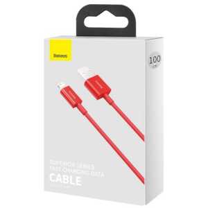 Baseus Lightning Superior Series cable, Fast Charging, Data 2.4A, 1m Red (CALYS-A09)