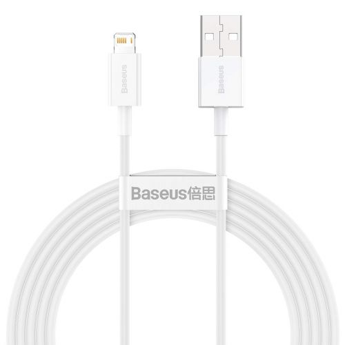 Baseus Lightning Superior Series cable, Fast Charging, Data 2.4A, 2m White (CALYS-C02) - Image 3