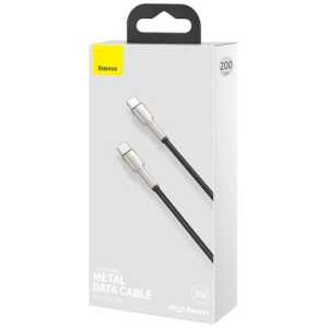 Baseus Type-C - Type-C cable Cafule Series Metal Fast charge/data 100W (20V/5A). 2m. Black (CATJK-D01)