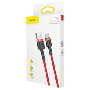 Baseus Type-C Cafule cable 2A, 3m Red/Red (CATKLF-U09)