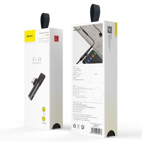 Baseus Converter L41 Type-C (input) for Type-C + 3.5 mm connector Black (CATL41-01) - Image 2