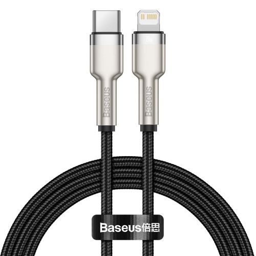 Baseus Type-C - Lightning Cafule Series Metal data cable PD 20W 1m Black (CATLJK-A01) - Image 3
